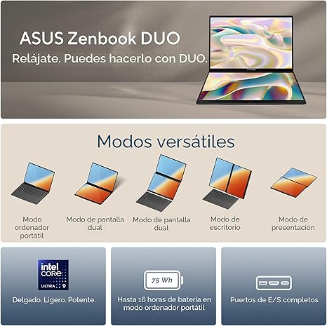 ASUS ZENBOOK DUO ULTRA 9 185H 16GB RAM 1TB SSD 14"