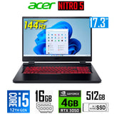 ACER NITRO 5 - I5-12VA 16GB RAM 512GB SSD RTX 3050 17 PULGADAS