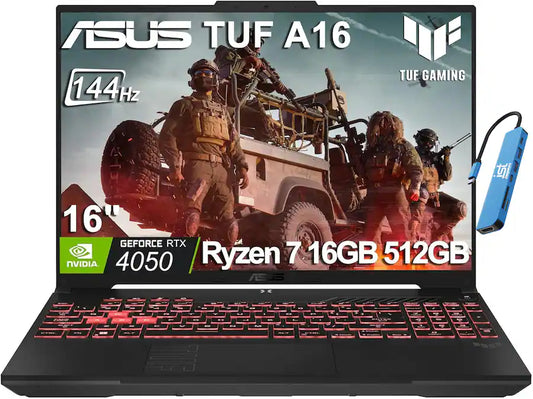 ASUS TUF A16 RYZEN 7 170 16GB RAM 512GB SSD RTX 4050 15,6"
