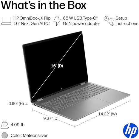 HP OMNIBOOK FLIP RYZEN AI5 430W 16GB RAM 512GB SSD TOUCH 16"