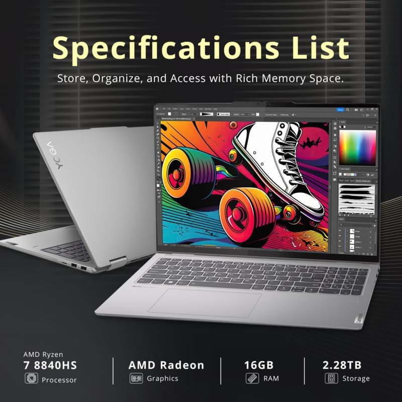 LENOVO YOGA 7 RYZEN 7 - 8000H 16GB RAM 1TB SSD TOUCH 16"