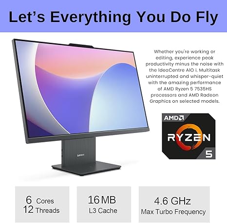 LENOVO IDEACENTRE RYZEN 5 8000 HS 16GB RAM 1TBSSD 27"