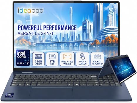 LENOVO IDEAPAD 5 2 EN 1 CORE ULTRA 7 255U 32GB RAM 1TB SSD 16"