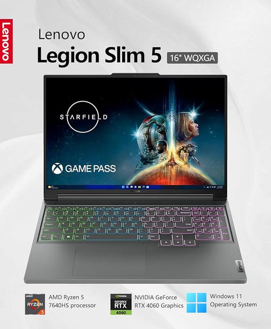 LENOVO LEGION SLIM 5 RYZEN 7-7700H 32GB RAM 1TB SSD RTX 4070 - 15.6"