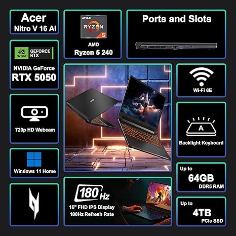 ACER NITRO VI6 RYZEN 5 260 16GB RAM 512 GB SSD RXT 5050 16''