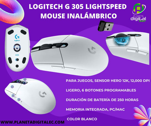 Logitech G 305 LIGHTSPEED Mouse inalámbrico para juegos